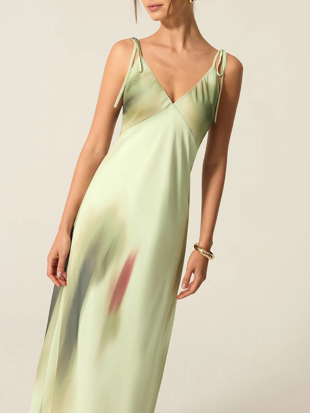 COMMENSE V-Neck Printed Maxi Dress - size XLarge - Picture 4 of 7